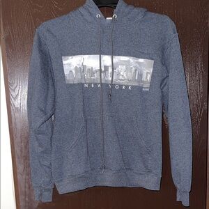 Gray New York Graphic Hoodie